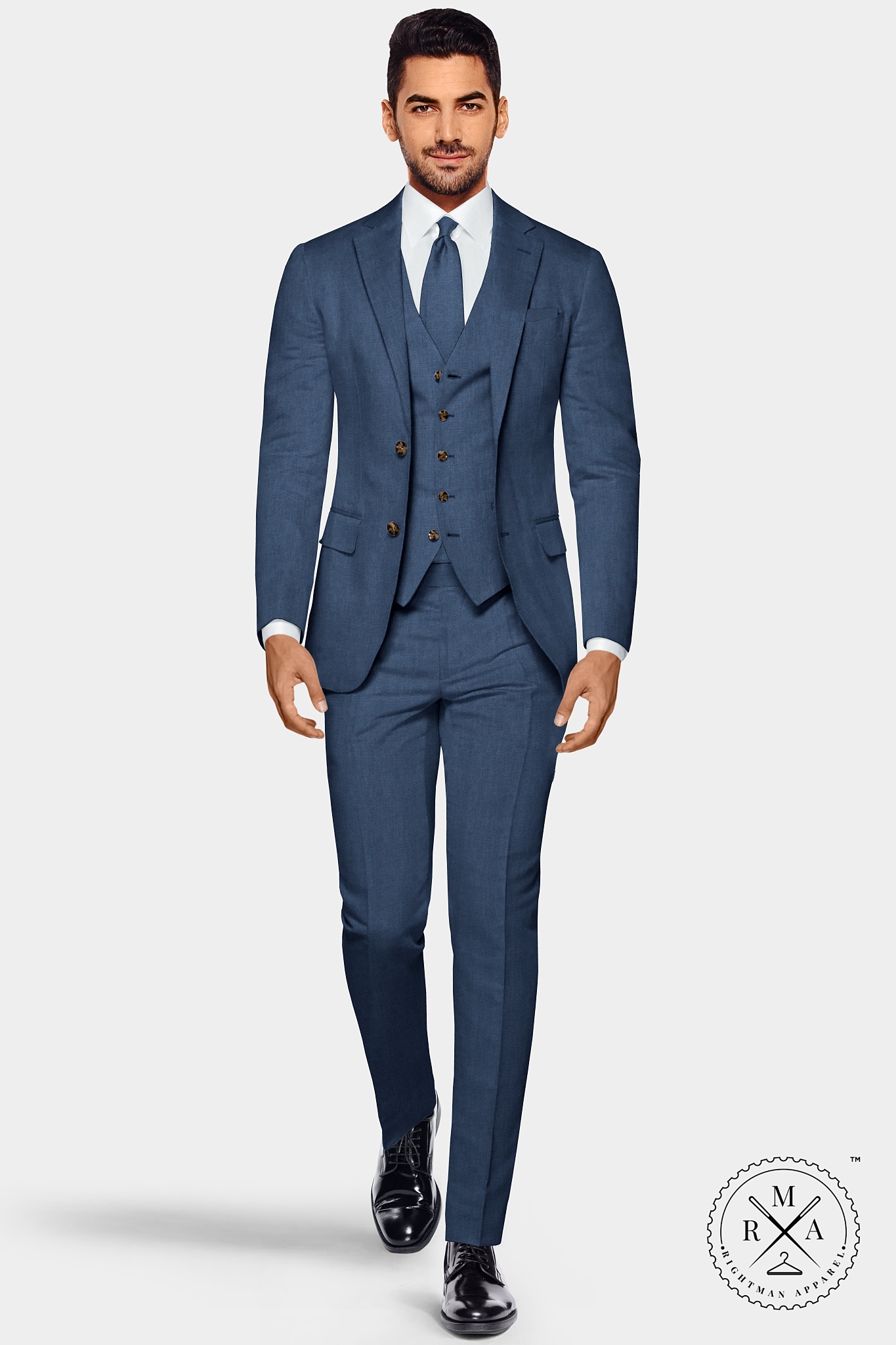 Teal Blue Three Piece Suit SU189